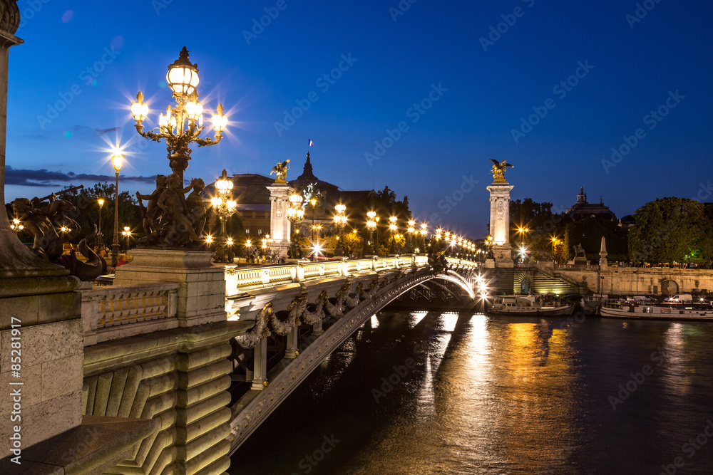 Bridge of the Alexandre III in Paris