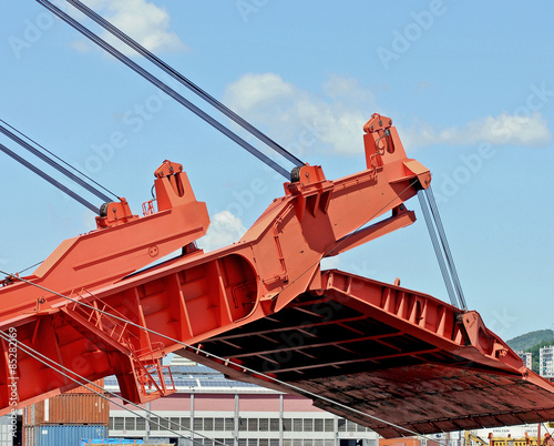 The stern hatch of a cargo ship photo