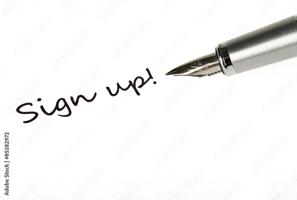 Fototapeta premium Signup, Pen, Signing.