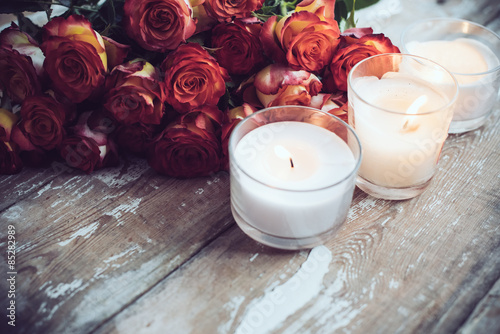 roses and candles
