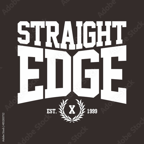 straight edge hardcore sign