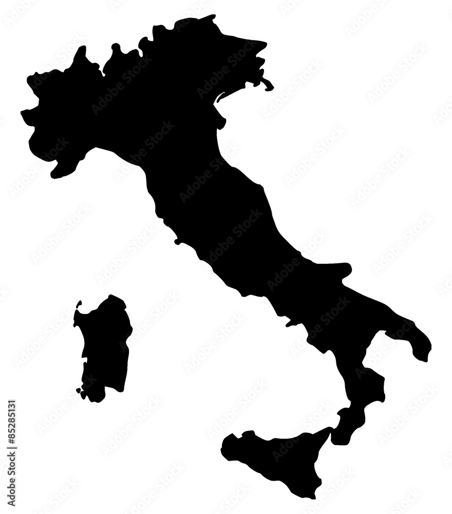 Naklejka Carte de l'Italie
