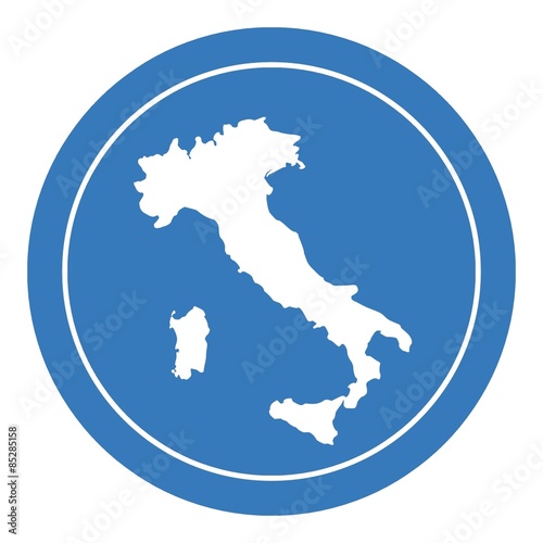 Carte d'Italie dans un panneau