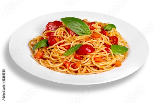 Spaghetti  pasta  plate.
