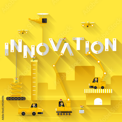 Text business topic with construction