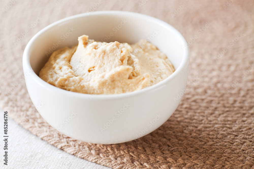 Hummus Dip in simple white bowl. Hummus Dip in simple white bowl.