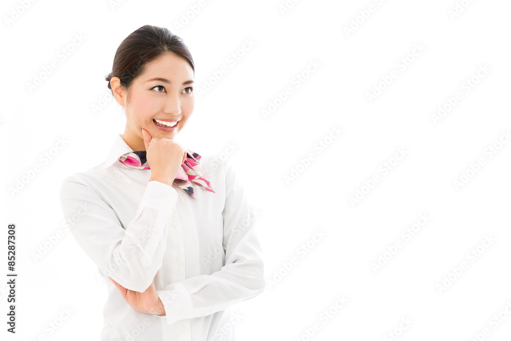 asian businesswoman on white background asian businesswoman on white background