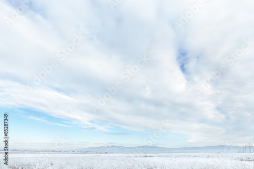 Countryside during Frigid Winter Weather