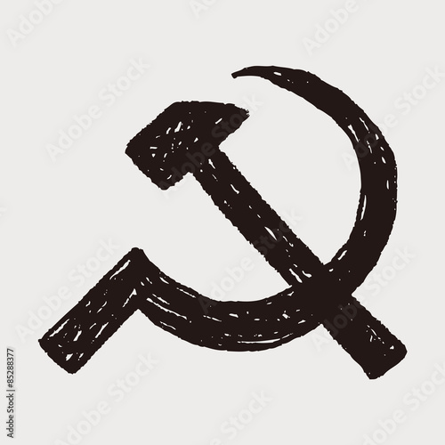 sickle hammer doodle