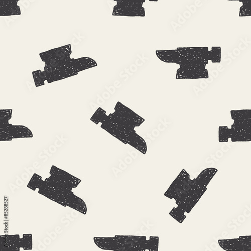 blacksmith doodle seamless pattern background