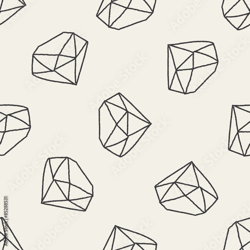 doodle diamond seamless pattern background