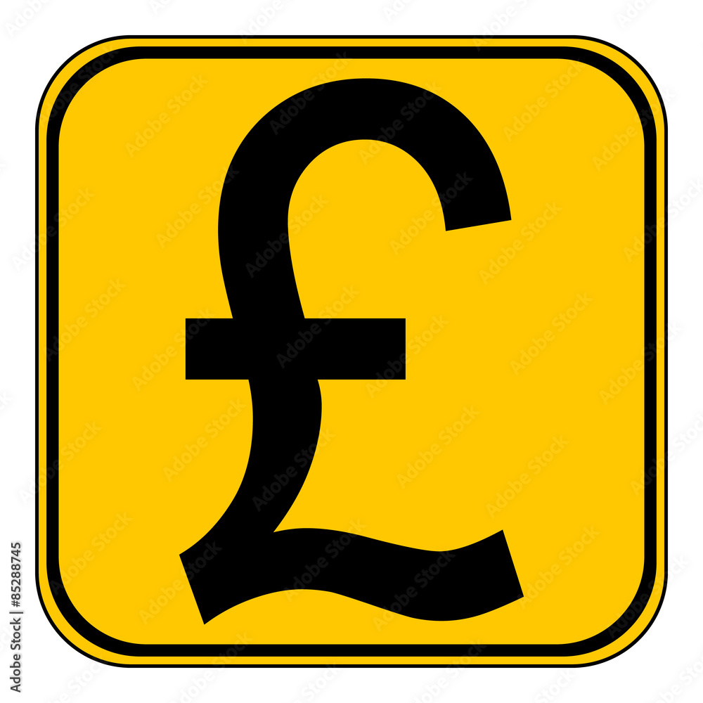 Obraz premium Pound symbol button.