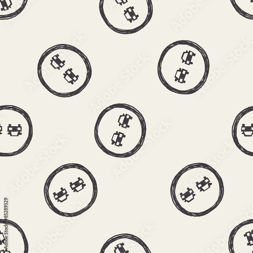 no overtaking doodle seamless pattern background