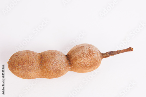 Tamarind  on white paper background