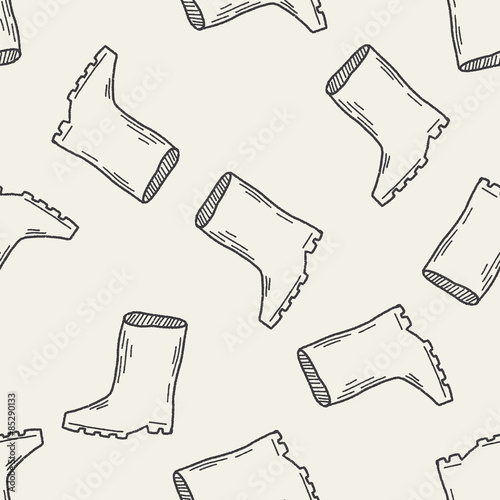 rain boots doodle seamless pattern background