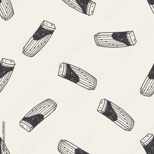 Zither doodle seamless pattern background
