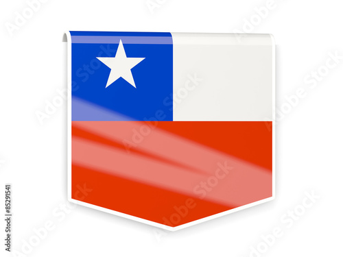 Free Download Flag label of chile - GFXLoad