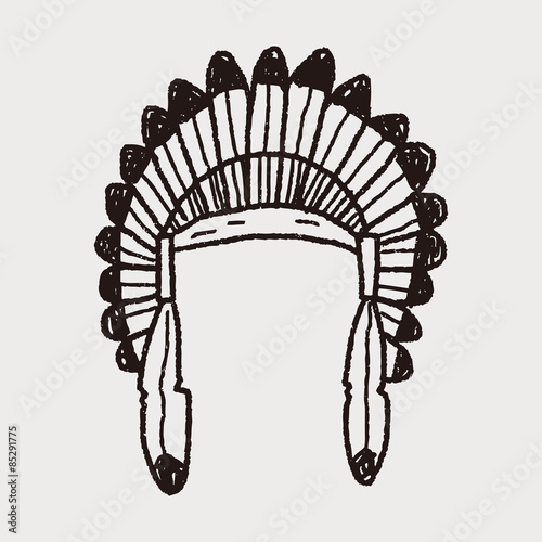 Indians hat doodle