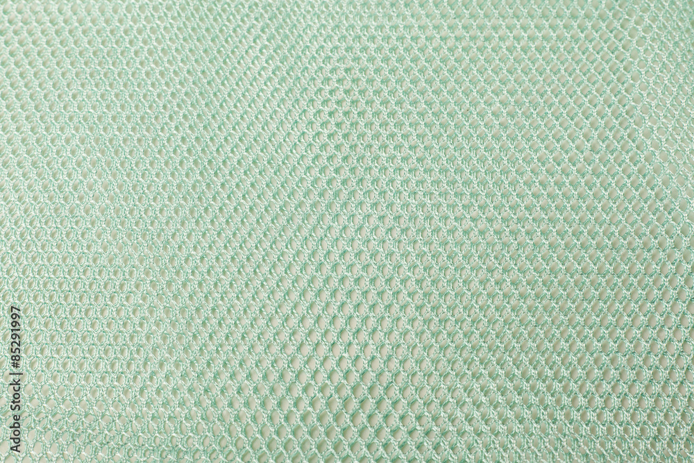 close up abstract plastic net texture for green background