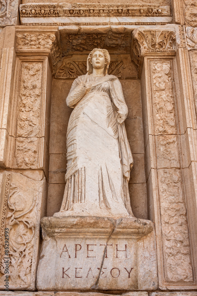 Statue at Celsus library in Ephesus Selchuk
