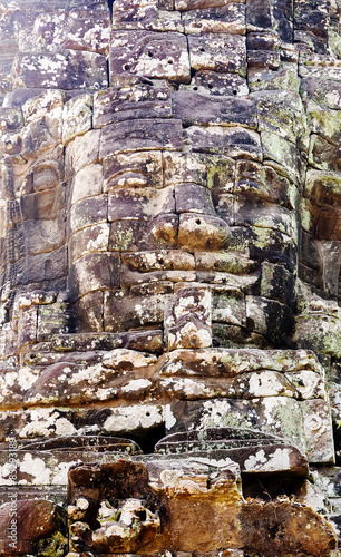 face Bayon Temple Angkor Thom, Cambodia.