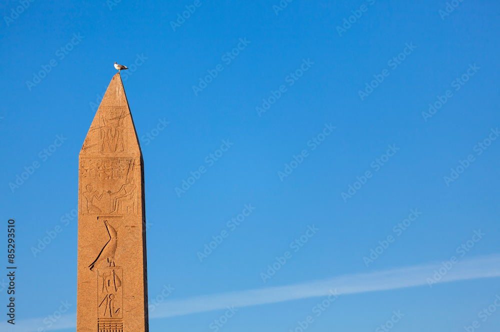 Obelisk of Thutmose III in Sultanahmet Square, Istanbul, Turkey.