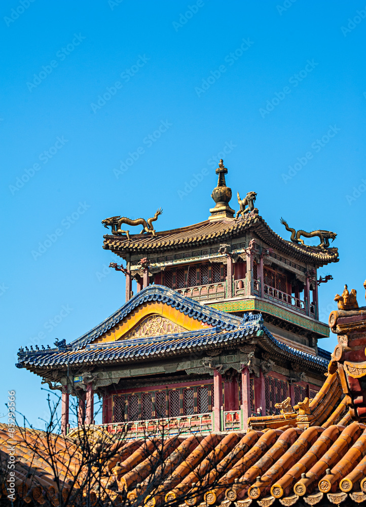 Chinese pavilion in Forbidden City Chinese pavilion in Forbidden City