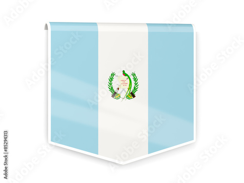 Flag label of guatemala