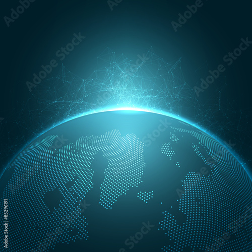 Modern Globe Network Vector Illustration | EPS10 Background