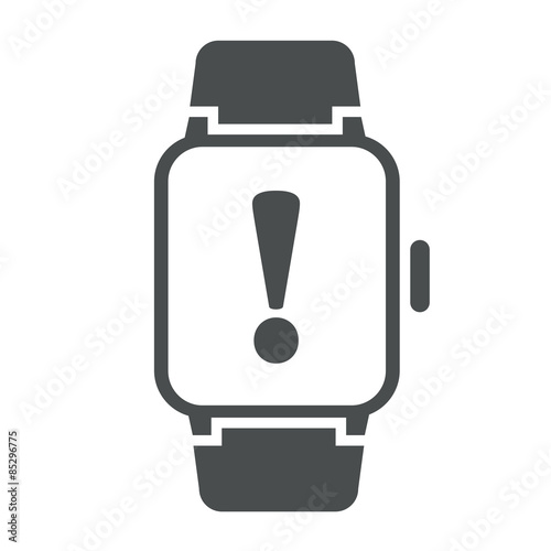 Icono smartwatch atencion gris