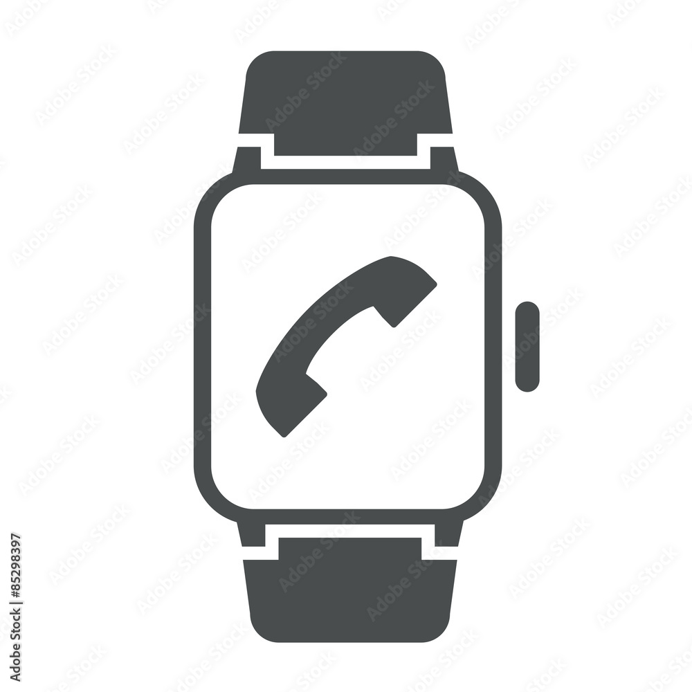 Icono smartwatch telefono gris Icono smartwatch telefono gris