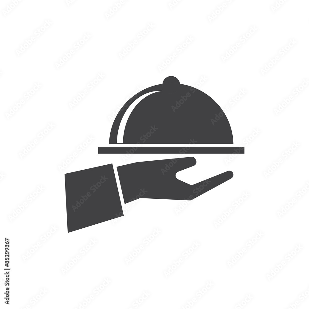 hand with dish icon hand with dish icon