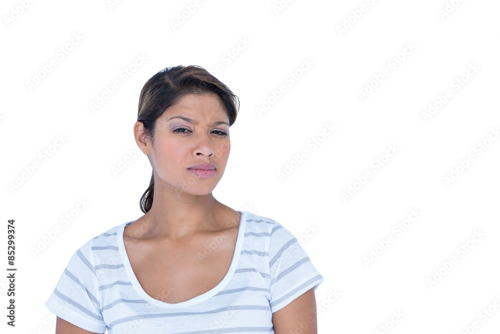 Pretty brunette looking at camera Pretty brunette looking at camera
