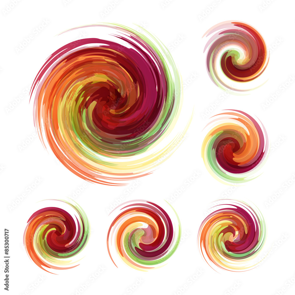 Colorful abstract icon set. Dynamic flow illustration. Colorful abstract icon set. Dynamic flow illustration.