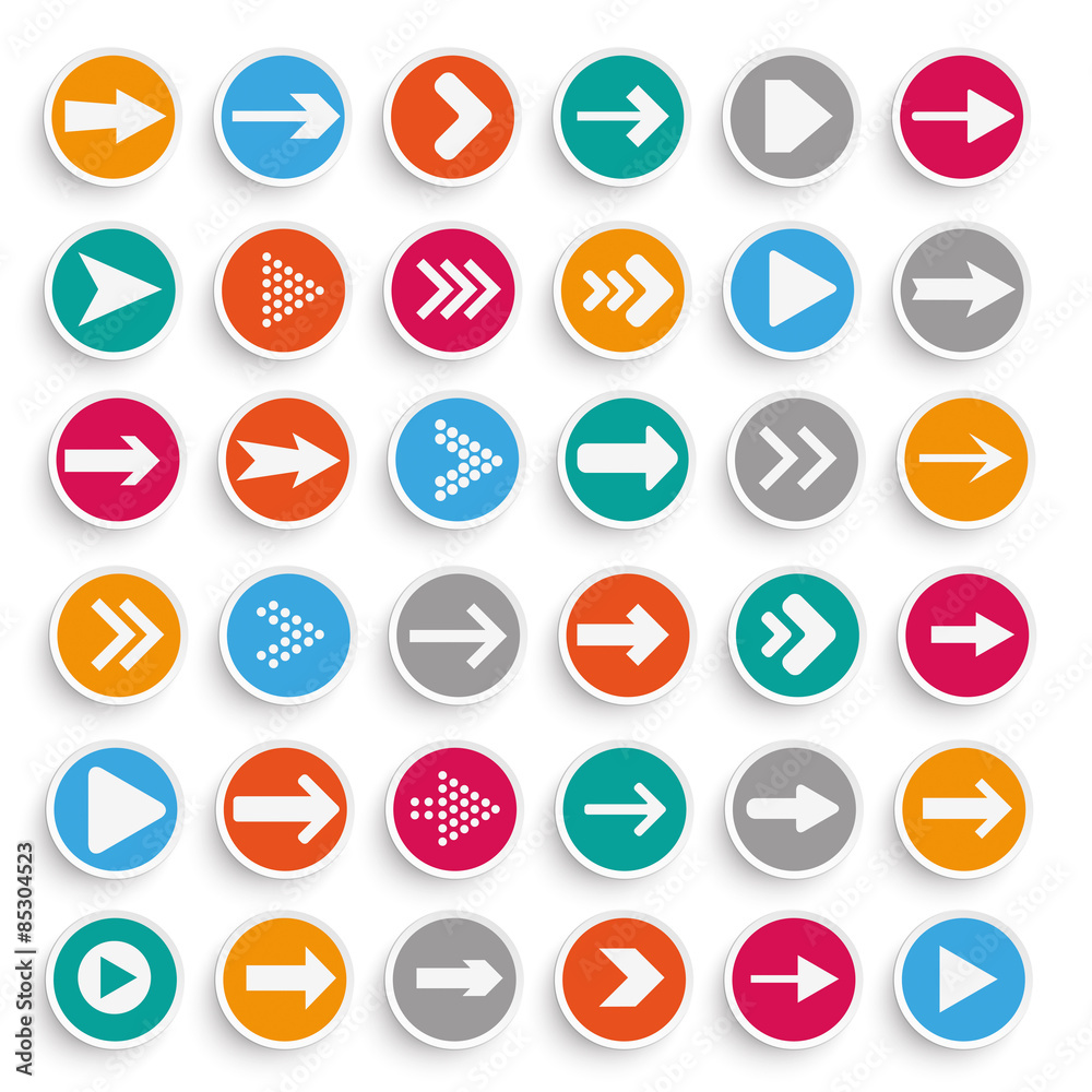 36 Paper Circles Arrows Set 36 Paper Circles Arrows Set