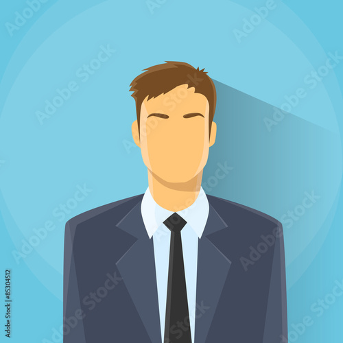 Businessman Profile Icon Male Portrait Business Man Flat Design 