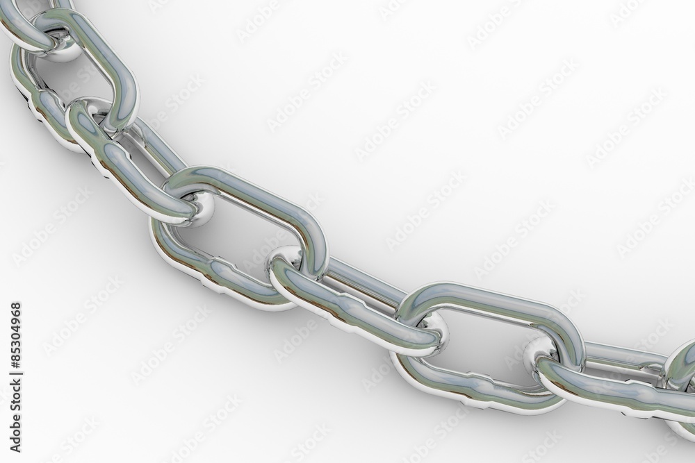 Obraz premium Metal chain, isolated on white