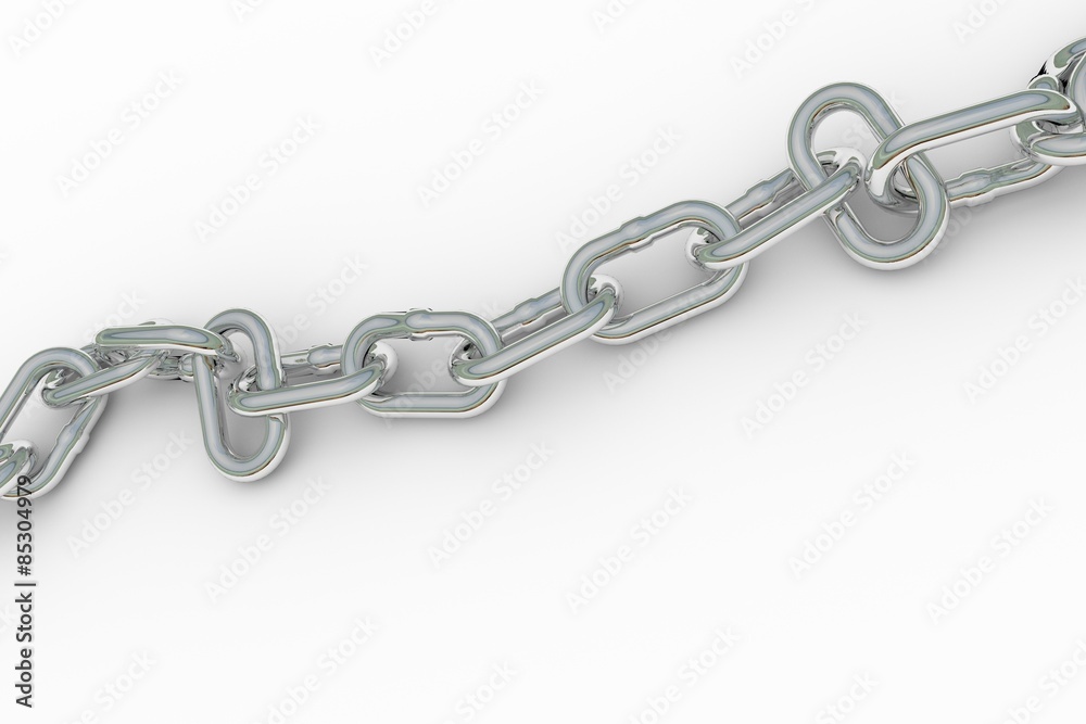 Metal chain, isolated on white Metal chain, isolated on white