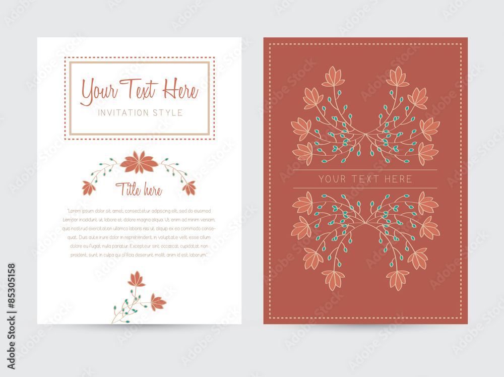 trendy elegant letter document and cover template with hand drawn floral ornamental decorations- suitable for weedings, anniversaries, valentine`s day gift cards, bridal shop promotional materials trendy elegant letter document and cover template with hand drawn floral ornamental decorations- suitable for weedings, anniversaries, valentine`s day gift cards, bridal shop promotional materials