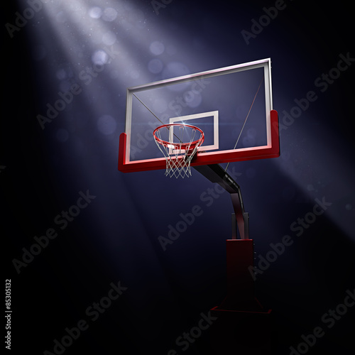 basketbolnoe RING. Sport arena. 3d render background. unfocus in long shot distance © Anna Stakhiv