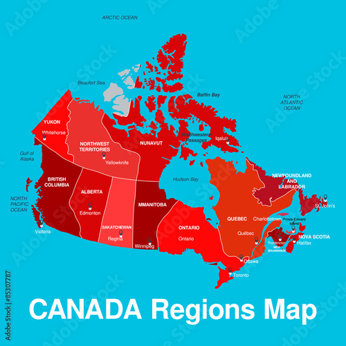 Canada Map detailed vector