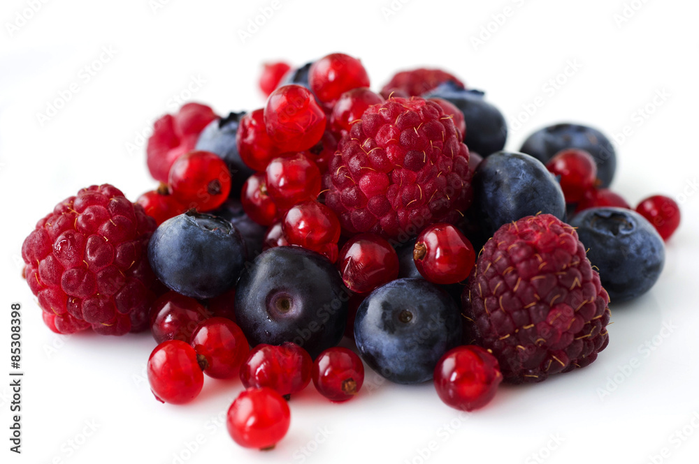 Freshly collecting wild berry fruits Freshly collecting wild berry fruits
