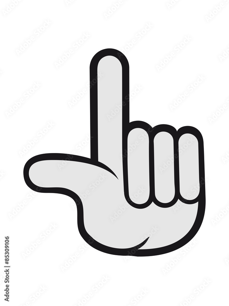Forefinger comic cartoon show finger hand