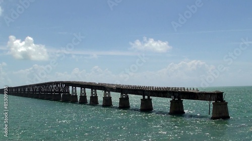 Wallpaper Mural Destroyed bridge sections of the East Coast Railroad by the Labor Day Hurricane of 1935.  Torontodigital.ca