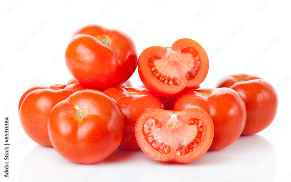 fresh tomatoes isolated on white background fresh tomatoes isolated on white background