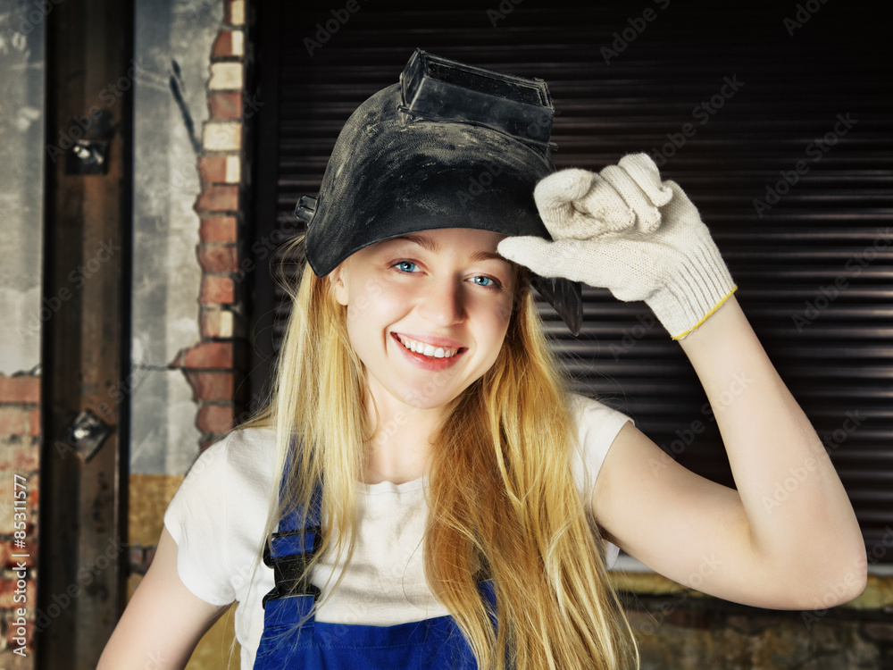 Beautiful Woman in Welder Beautiful Woman in Welder