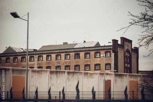 jail. Large prison. Prison wall
