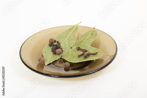 Plate with spices