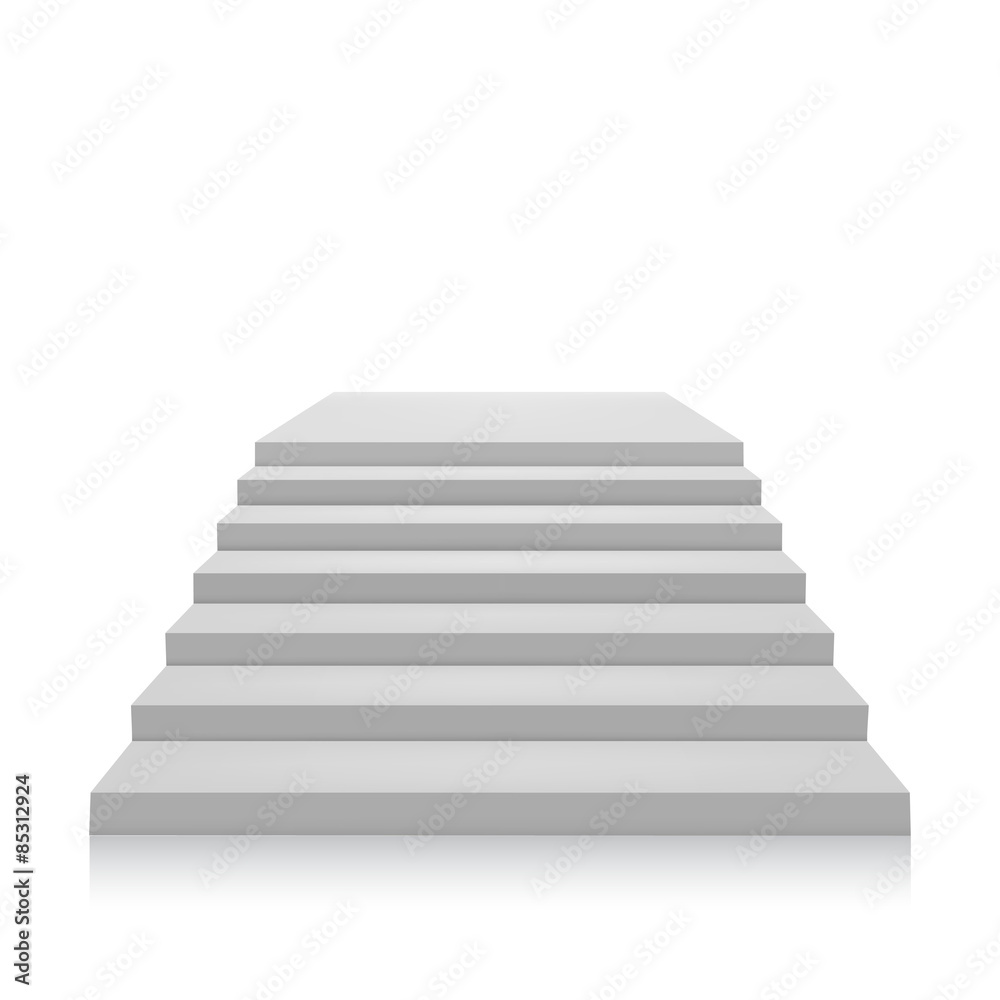 Gray ladder on a white background. Isolate. Vector illustration