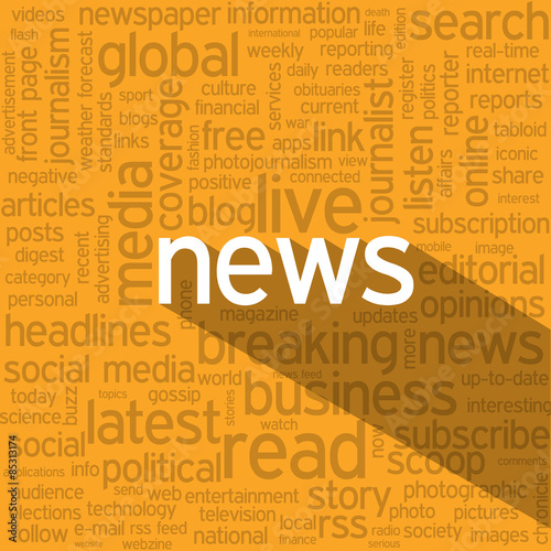 NEWS Vector Tag Cloud